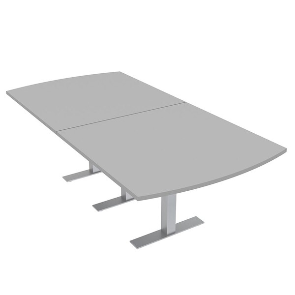 45 in W, 96 in L, 29 in H, Engineered Wood Top, Grey